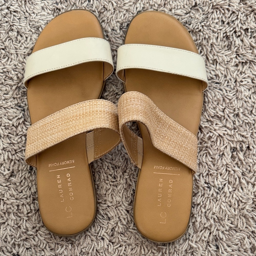 LC Lauren Conrad Women's Beige and Tan Sandals